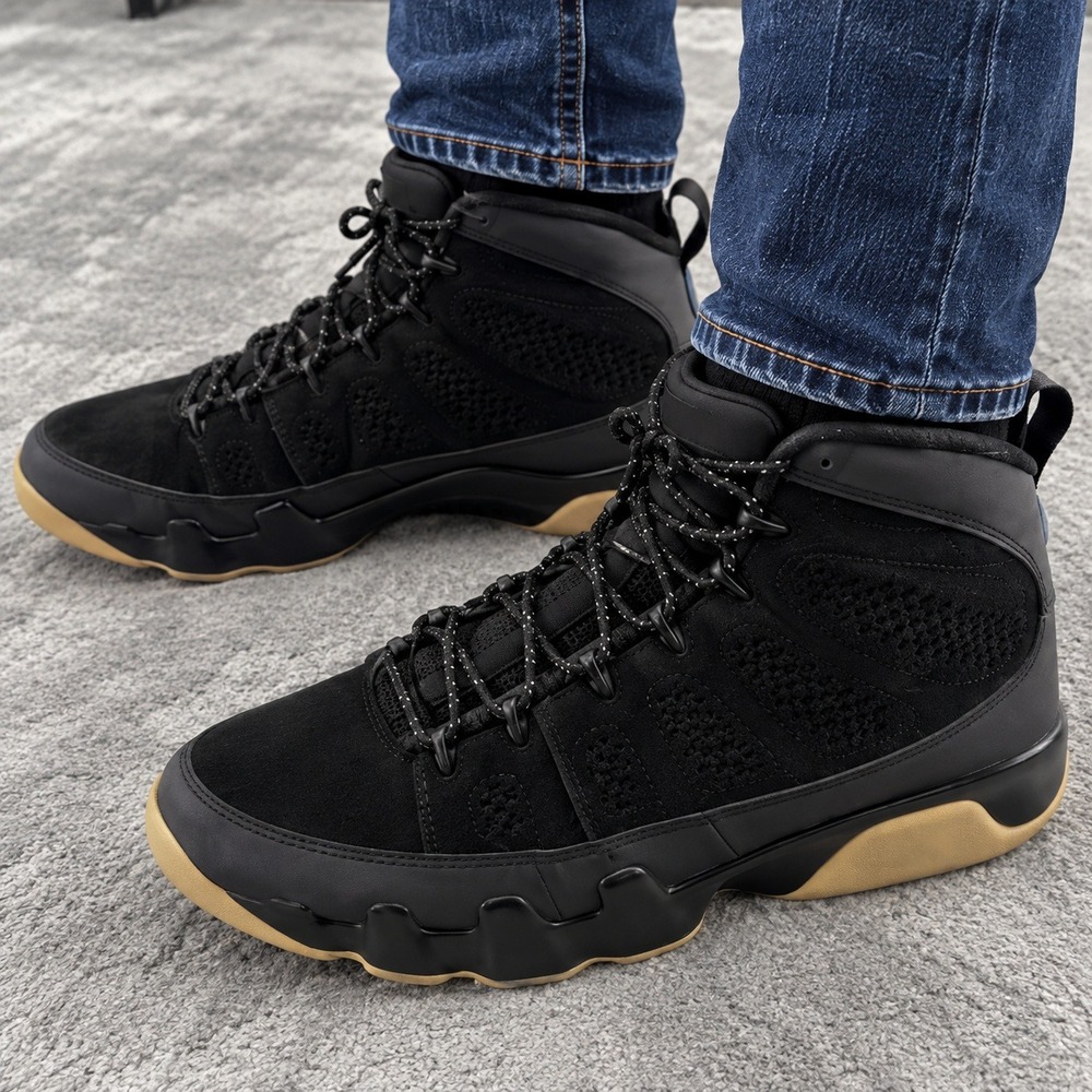 Nike Air Jordan 9 Retro Boot NRG Mens 13 Black Gum CT8019-024 Sneaker Winter
